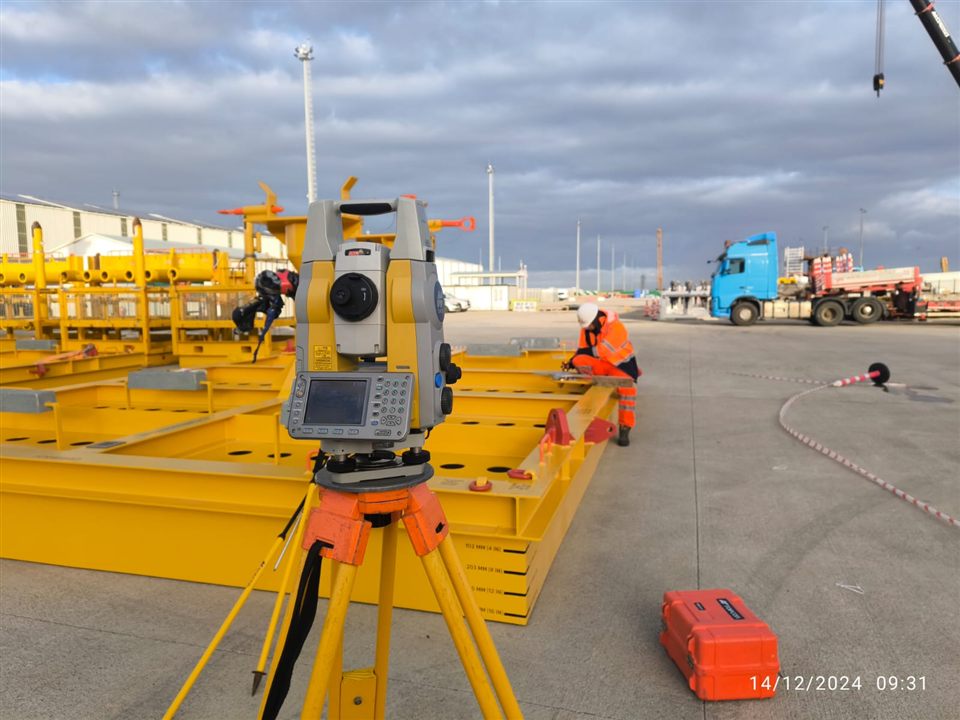 Çelik montajın total station ile geometrik kontrolü
