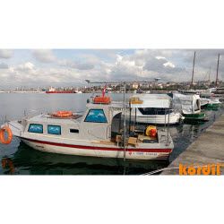 Deniz projesi sahasında ölçüm gemisi veya iş teknesi