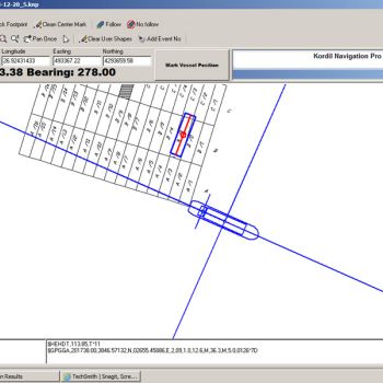 Makine geometrisini ve yönlendirmeyi gösteren Kordil konumlandırma yazılımı
