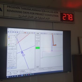 Makine geometrisini ve yönlendirmeyi gösteren Kordil konumlandırma yazılımı