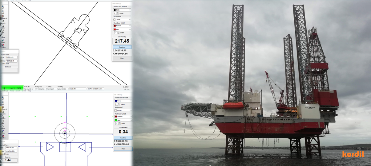 Kordil Navigation Pro konumlandırma yazılımı ekranı