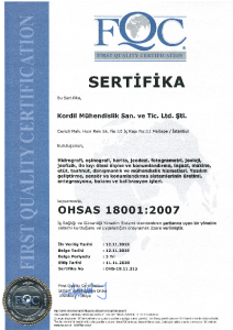 OHSAS 18001 2007 TR yönetim belgesi